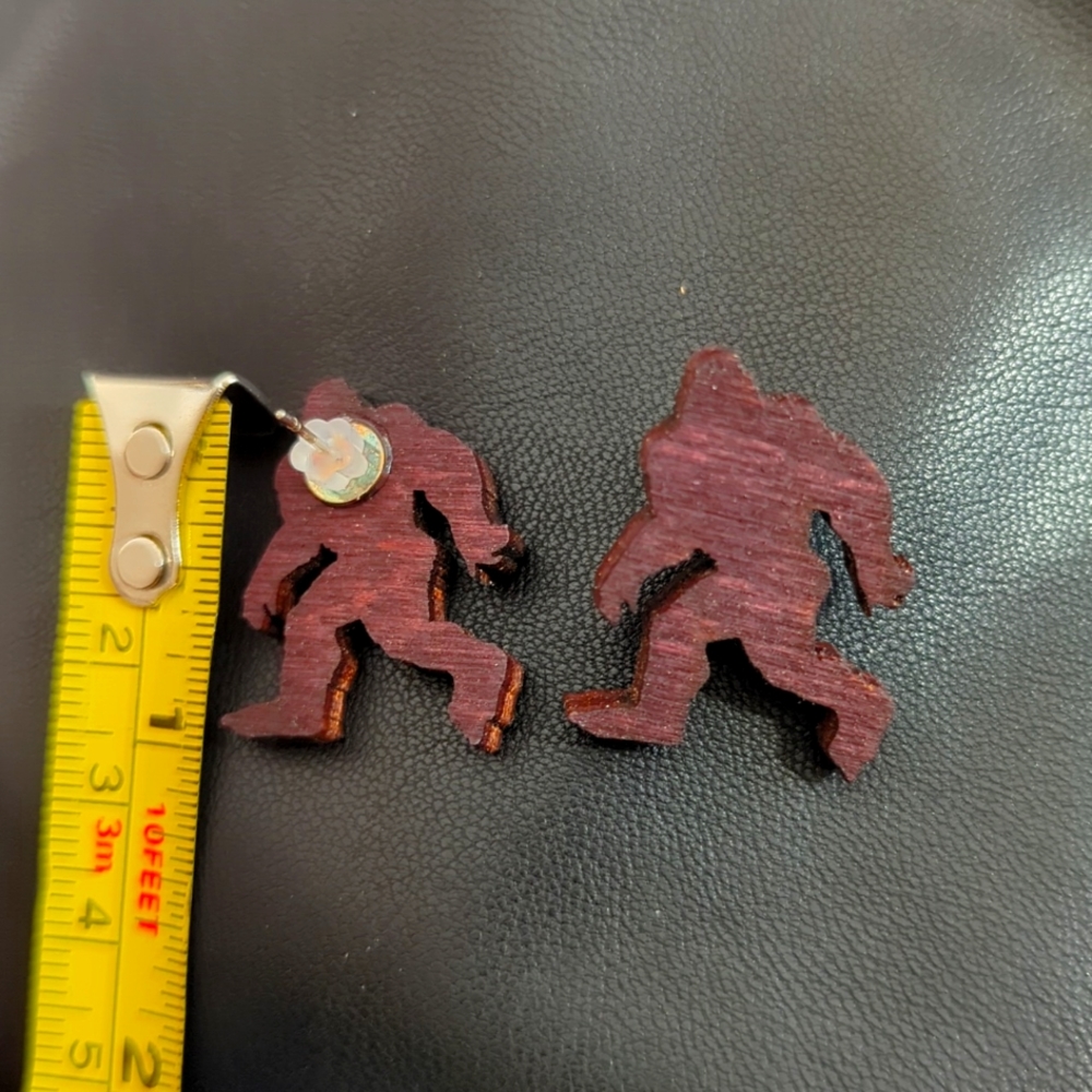 Bigfoot Sasquatch stud earrings